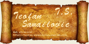 Teofan Samailović vizit kartica